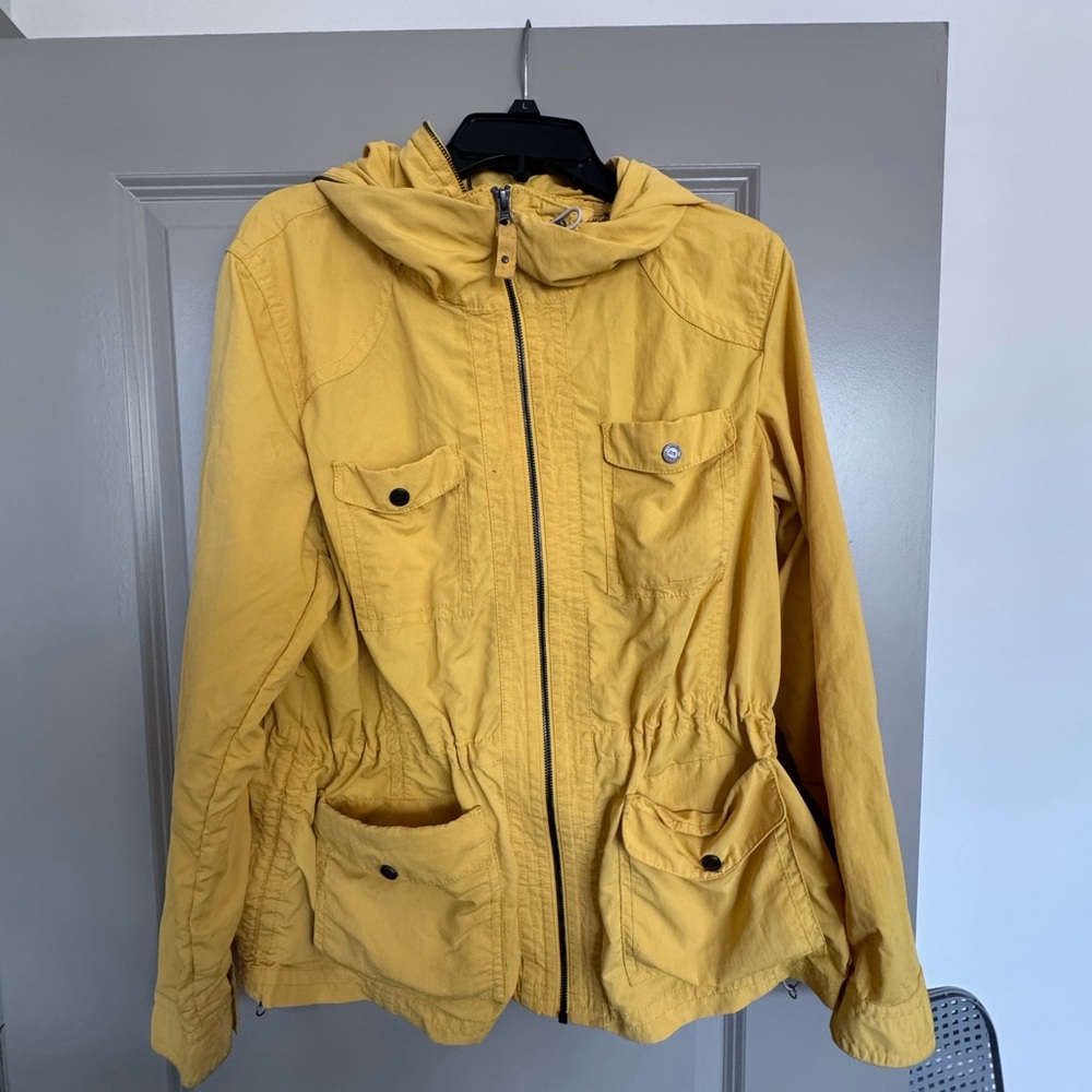 Eddie Bauer Travex Mustard Hooded Jacket